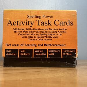 Spelling Power Activity Task Cards Beverly Adams Homeschool Skill Building Aide